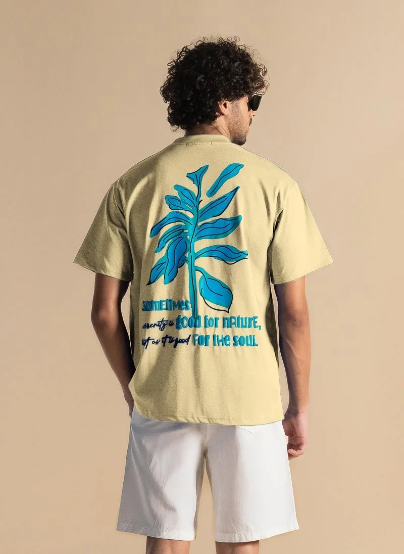 SHAPES CONTRAST PRINTED T-SHIRT